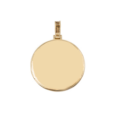 Small - 1.50 Ctw - 9 G 10k Yellow Gold Diamond Round Memory Pendant 1.49 Ctw
